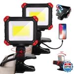 Yls 2PK Led Rechargeable Work Light W/clamp 2100LM Cob Magnetic 3 Modes. Fixed Price $66.88.