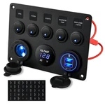 Kohree 5 Gang Rocker Switch Panel 12V Waterproof Toggle Led. Fixed Price $52.95.