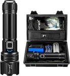Goreit Flashlight High Lumens Rechargeable, 990,000 Led Black. Fixed Price $34.52.