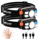 Rechargeable Led Headlamp With Stepless Dimming And Motion Sensor, IP65 Water.... Fixed Price $48.19.