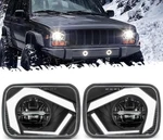 2025 H6054 Headlights 7X6 5X7 Headlamp Hi/low Sealed Beam Black. Fixed Price $196.26.
