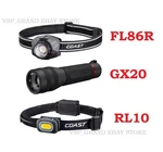 Coast Rechargeable Headlamp Flashlight RL10 GX20 FL86R Waterproof Dual Power Led. Fixed Price $39.88.