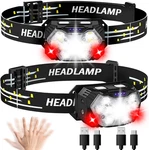 9 Led Rechargeable Headlamp Pack, 2000 Lumen Super Bright 10 Modes Motion Sens. Fixed Price $29.28.