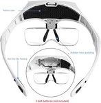 Head Mount Led Magnifier, Hands Free Magnifying Glasses For Jewelry Soldering. Fixed Price $16.19.