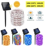 Solar Patio Fairy Stringlights Outdoor Waterproof Led 8MODES Fence Lamp. Fixed Price $10.44.