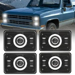 4X6 Led Headlights Dot Approved With Drl White Halo Amber Turn Signal Compati.... Fixed Price $146.14.