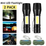 2 Pack Usb Rechargeable Small Led Flashlights Camping Work. Fixed Price $99.90.