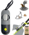 Dog Poop Bag Holder With Led Flashlight For Night Walks,silicone Tether &dach.... Fixed Price $17.09.