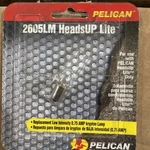 Pelican 2605LM Headsup Lite Replacement Lamp, Low Intensity 0.75A Krypton. Fixed Price $9.25.