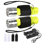Hecloud Diving Flashlight With Rechargeable Power Scuba Dive Silver. Fixed Price $38.93.