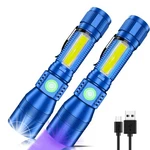 Spriak Uv Black Flashlight 2-PACK Usb Rechargeable Pet Urine Detector 395N. Fixed Price $55.73.
