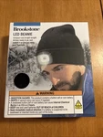 Brookstone Led Beanie. Compact Size And Light Weight. A6 New In Box - Black. Fixed Price $6.99.