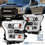 Fits 15-17 Ford F150 Clear Projector Headlights Lamps W/ Led Bars Tube Strip L+r. Fixed Price $317.95.