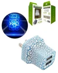 Led Light Up 2X Usb-a Port Wall Charger. Fixed Price $10.00.