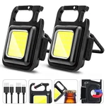 Makdak Cob Rechargeable Keychain Flashlight 2PACK, High Lumen 2PC, Black. Fixed Price $15.86.