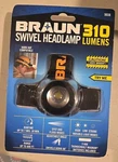 Braun Head Lamp 310 Lumen Swivel Led Modes, 7.5 Hr Runtime, 600FT Range. Fixed Price $9.00.