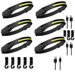 6 Pack Led Rechargeable Headlamp Neck Light Hands Free Work Camping Running Usb. Fixed Price $24.99.