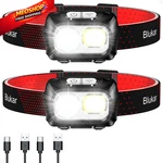 Blukar Led Headlamp RECHARGEABLE,2000L Super Bright Headlight Pack, Black. Fixed Price $18.35.