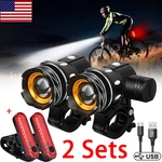 Rechargeable Led Mountain Bike Lights 20000LM Bicycle Torch Front &rear Lamp Set. Fixed Price $23.68.