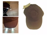 Built-in Light-up Brim 2 Led Brown Baseball Hat Cap Battery Head Lamp Camp Hike. Fixed Price $10.00.