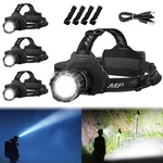 1-4 Pcs Rechargeable Powerful Led Headlamp Zoomable Waterproof High Light. Fixed Price $25.98.