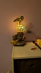 Tiffany Style Stained Glass Pelican Sea Bird Beach Accent Table Lamp. Fixed Price $85.00.