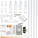 Bravsekai Track Lighting Rails & Accessories Kit 13FT With Dimmer Switch White. Fixed Price $65.34.