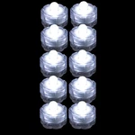 10 Pack White Submersible Waterproof Underwater Battery Led Tea Light Wedding. Fixed Price $8.25.