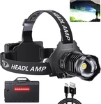 Amaker Led Rechargeable Headlamp, High Lumens Super Bright With 5 Modes & IPX7. Fixed Price $59.13.