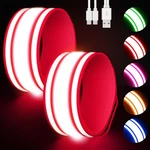 Samlior Led Armband For Running 2 Pack, 5 Colors 3 Lights Modes Medium, Red. Fixed Price $14.90.