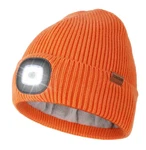 Yuntuo Fleece Lined Hat With Light, Usb Rechargeable Led One Size, Orange. Fixed Price $20.79.