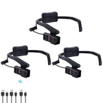 Kunhe 3 Ear-mounted Headlamps With Motion Sensor Pack, Black. Fixed Price $20.41.