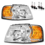 Headlights Assembly 2003-2006 Ford Expedition Headlamp Replacement Chrome.... Fixed Price $157.32.