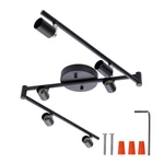 Aiboo 6-LIGHT Adjustable Dimmable Track Lighting Kit, Head, Matt Black. Fixed Price $48.99.