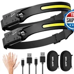 Molaer Led Headlamp Rechargeable Flashlight 2-PACK 230 Wide Beam Headlight. Fixed Price $35.97.