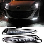 Direct Fit White Led Daytime Running Lights Drl For 2010-13 MAZDA3 MAZDASPEED3. Fixed Price $74.09.