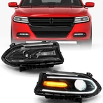 Halogen Model Headlights Assembly Compatible With Dodge Charger 2015-2021 Headla. Fixed Price $428.99.