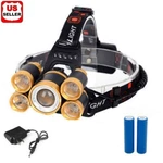 80000LM 5-LED Zoom Rechargeable 18650 Headlamp Light Torch Charger Us. Fixed Price $59.98.