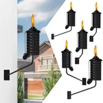 Pack Black Wall Mounted Citronella TORCHES,16 Oz Outdoor Metal Torch,refill.... Fixed Price $70.82.