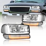 Led Drl Headlights Assembly Compatible With 1999-2007 Gmc Sierra / 2000-2006 .... Fixed Price $170.53.