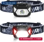 Lepro Headlamp, 2 Pack Super Bright Led With 6 Lighting Modes, Waterpr. Fixed Price $25.82.