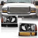 Acanii Black 1999-2004 Ford F250 F350 Superduty Headlights+smd Led Bumper. Fixed Price $244.00.