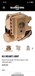 Surefire Helmet Light HL1-C-TN. Fixed Price $100.00.