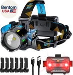 12 Modes 16000 Lux Headlamp Motion Sensor Red Warning Adjustable Focus Energy Sa. Fixed Price $57.04.