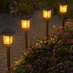6PACK Solar Pathway Lights Outdoor With Flickering Flame, IP65 Waterproof, So.... Fixed Price $42.27.