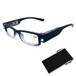 Duanmei Reading Glasses With Light Magnifying 2.5, Black. Fixed Price $17.99.