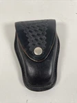 Vintage Jay-pee Jp Leather Standard Handcuff Case / Pouch Black, Basketweave. Fixed Price $9.50.