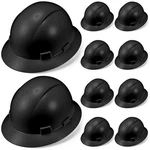 10 Pack Full Brim Hard Hat, Black Construction Hdpe Safety Helmet W.... Fixed Price $188.93.