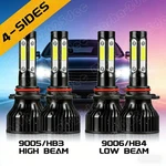 4-SIDED 9005 9006 Led Combo Headlight Bulbs High Low Beam Kit Extremely White A+. Fixed Price $29.98.