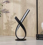 17" Abstract Upright Ribbon Bow Led Black Metal Table Lamp Ore Hbl 2379. Fixed Price $34.95.